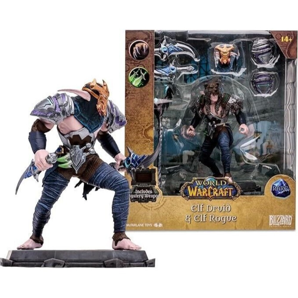 World of Warcraft - Elf Druid & Rogue [RARE] - Statue / Figure - McFarlane Toys